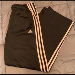 Blacks and pink Adidas pants